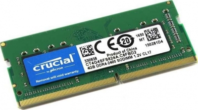 crucial 4GB DDR4-2400 SODIMM 1.2V CL17